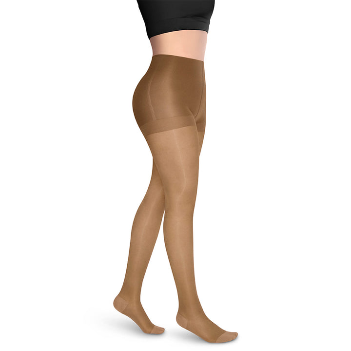 MediVaric Women's Compression Pantyhose 15-20mmHg – Waist High, Closed Toe, Soft & Transparent.
