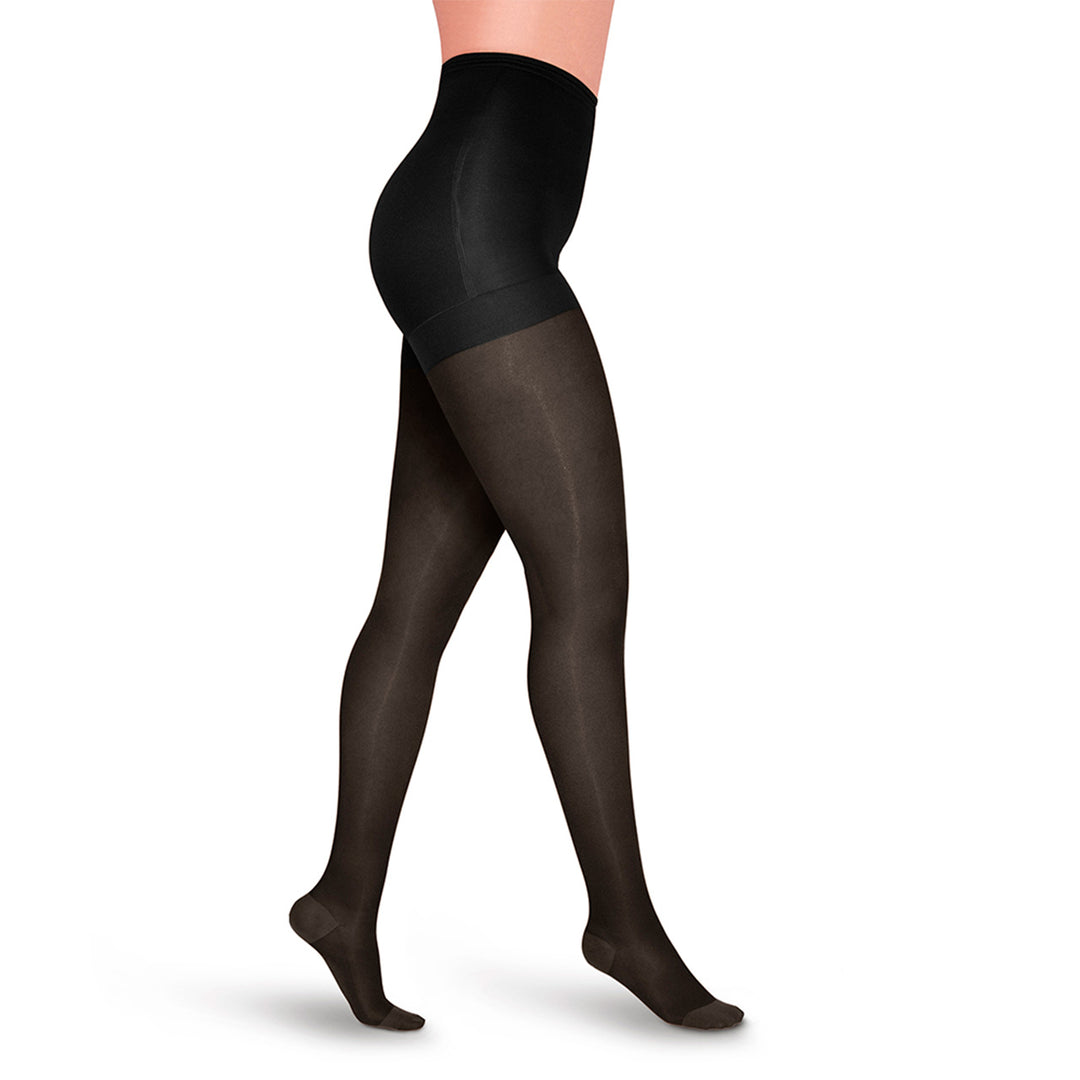 MediVaric Women's Compression Pantyhose 15-20mmHg – Waist High, Closed Toe, Soft & Transparent.