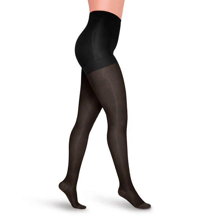 MediVaric Women's Compression Pantyhose 15-20mmHg – Waist High, Closed Toe, Soft & Transparent.
