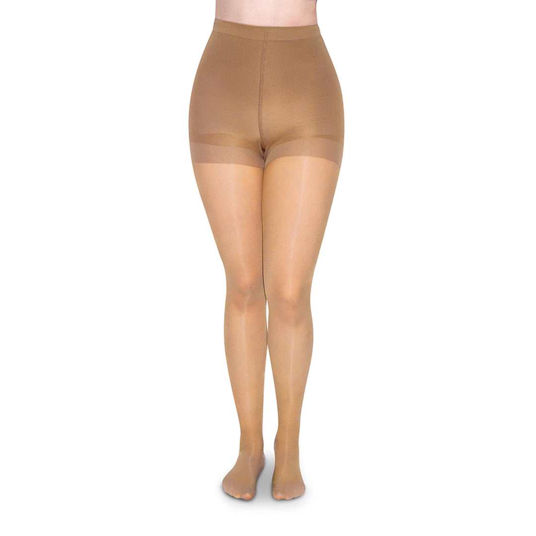 MediVaric Women's Compression Pantyhose 15-20mmHg – Waist High, Closed Toe, Soft & Transparent.