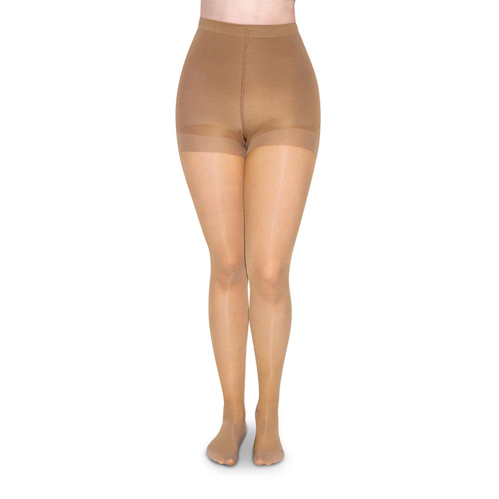 MediVaric Women's Compression Pantyhose 15-20mmHg – Waist High, Closed Toe, Soft & Transparent.