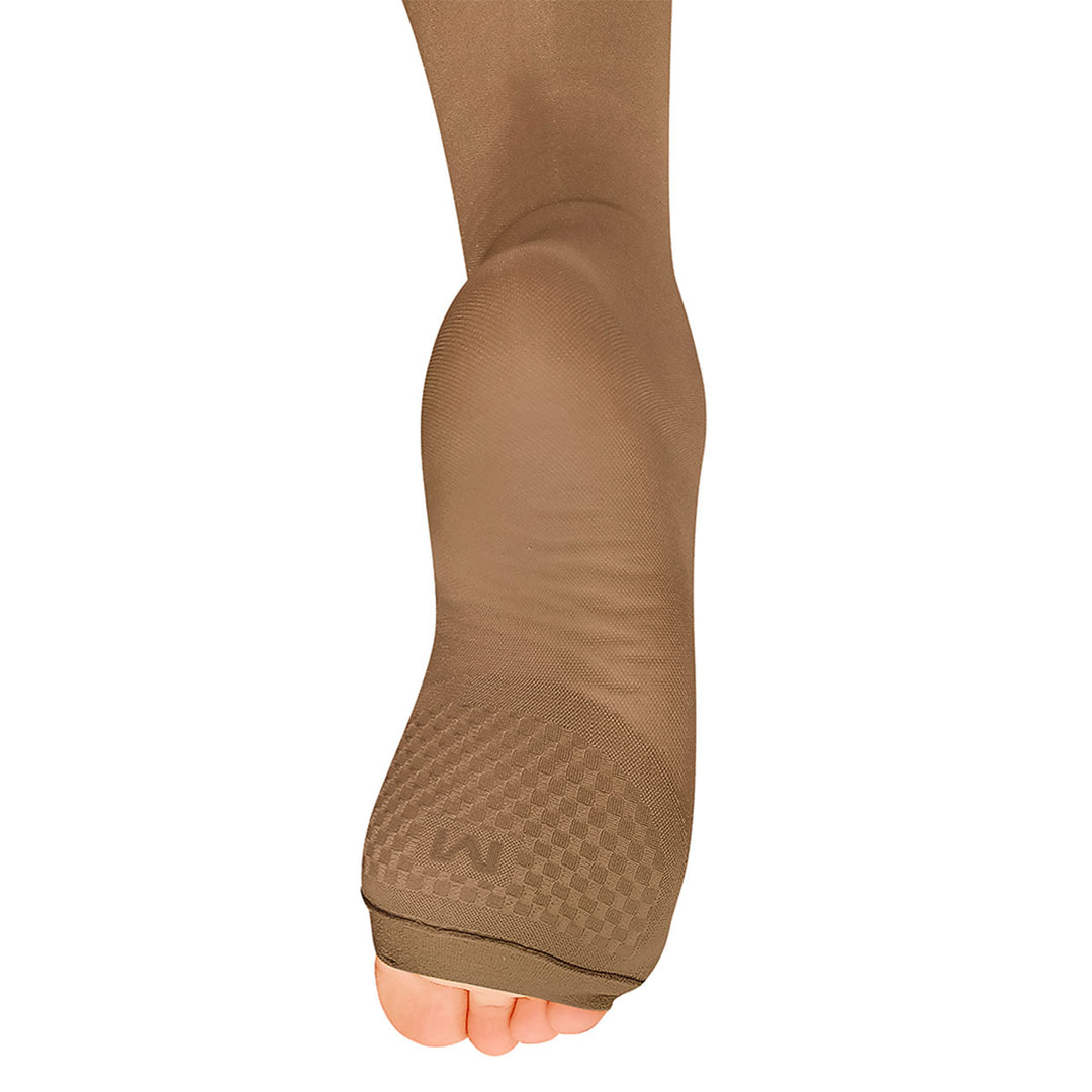 MediVaric Women's Compression Pantyhose 15-20mmHg – High Thigh, Open Toe, Transparent.