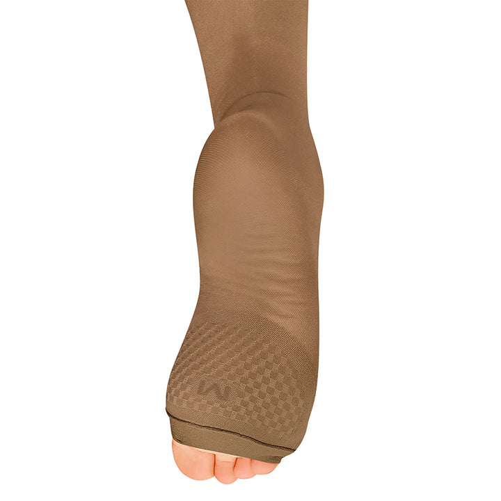 MediVaric Women's Compression Pantyhose 15-20mmHg – High Thigh, Open Toe, Transparent.