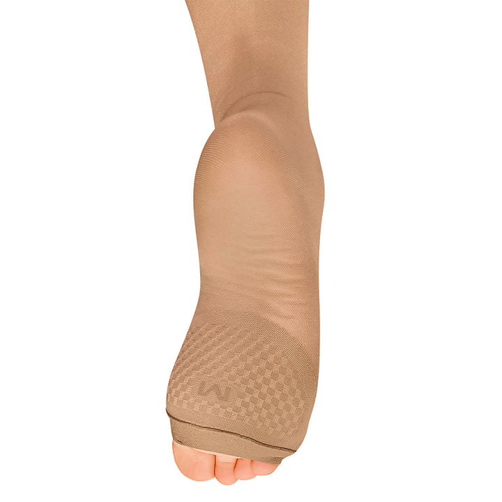 MediVaric Women's Compression Pantyhose 15-20mmHg – High Thigh, Open Toe, Transparent.