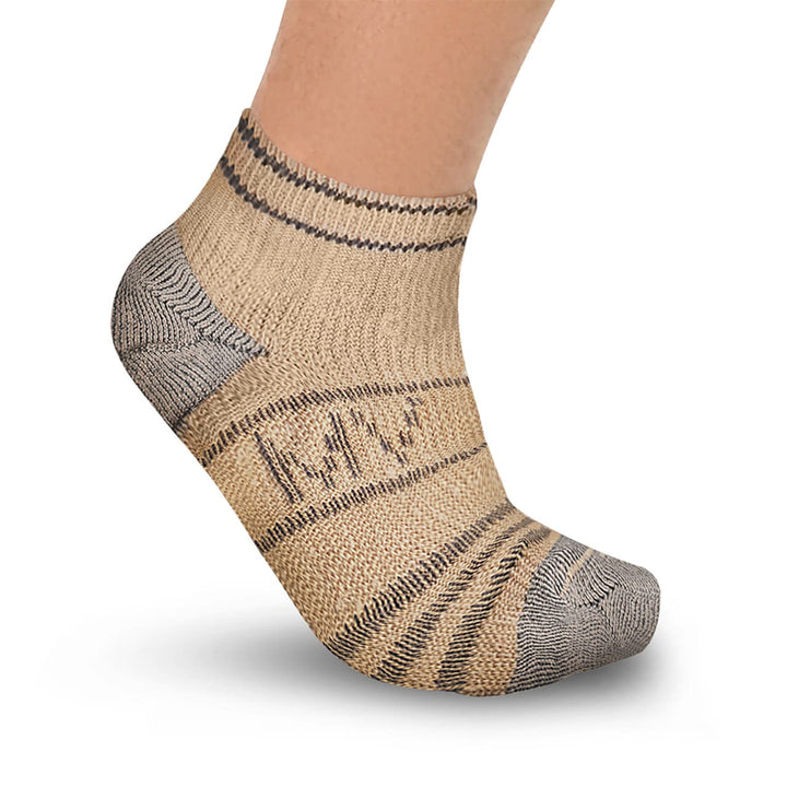 Ankle High Socks with Copper Yarn for Diabetes, Sensitive or Swollen Feet
