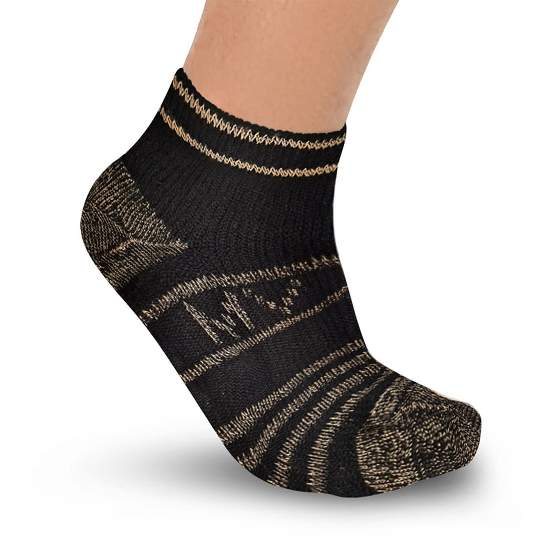 Ankle High Socks with Copper Yarn for Diabetes, Sensitive or Swollen Feet