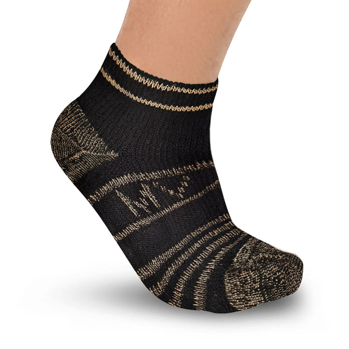 Ankle High Socks with Copper Yarn for Diabetes, Sensitive or Swollen Feet