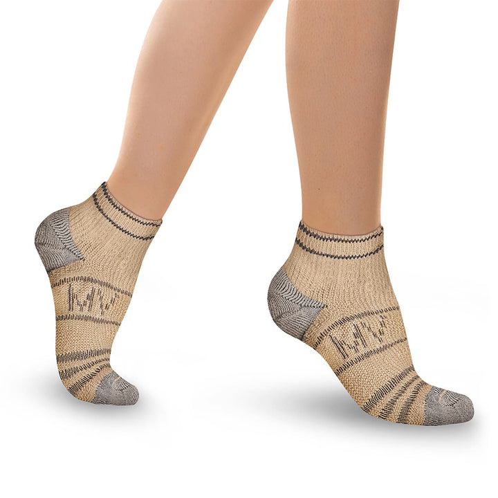 Ankle High Socks with Copper Yarn for Diabetes, Sensitive or Swollen Feet