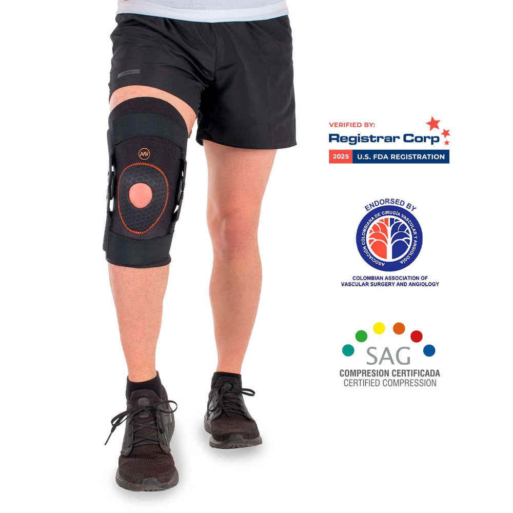 Knee Brace for Free Joint Mobility with Stabilizer