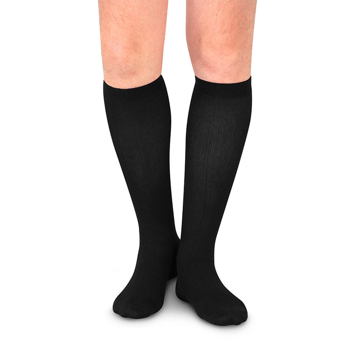 MediVaric Men's 15-20 mmHg Compression Stocking - Knee High, Corrugated