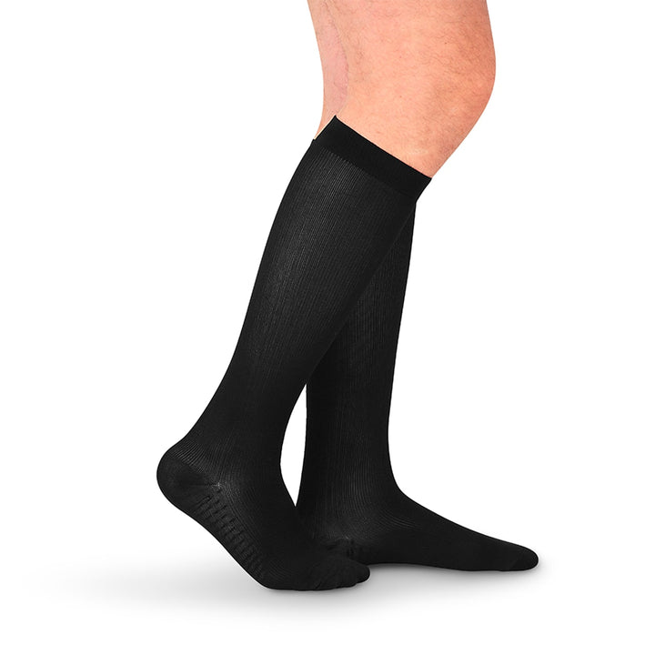 MediVaric Men's 15-20 mmHg Compression Stocking - Knee High, Corrugated