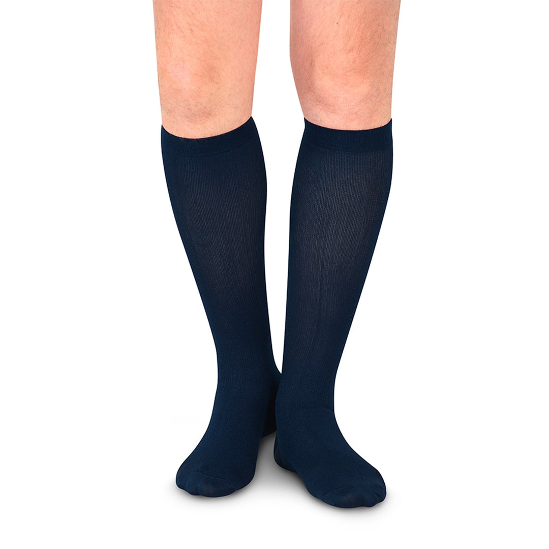 MediVaric Men's 15-20 mmHg Compression Stocking - Knee High, Corrugated