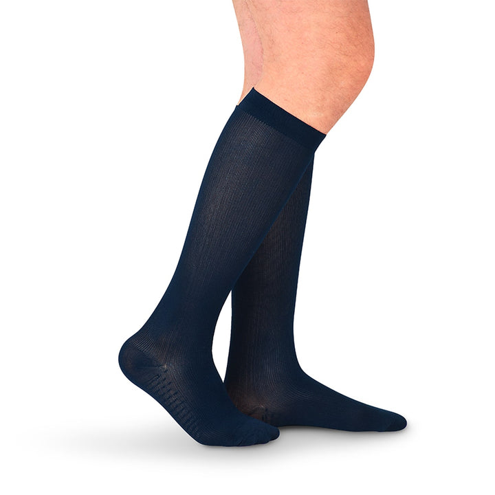 MediVaric Men's 15-20 mmHg Compression Stocking - Knee High, Corrugated