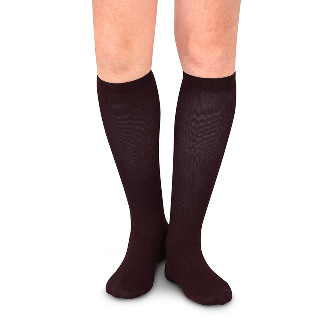 MediVaric Men's 15-20 mmHg Compression Stocking - Knee High, Corrugated