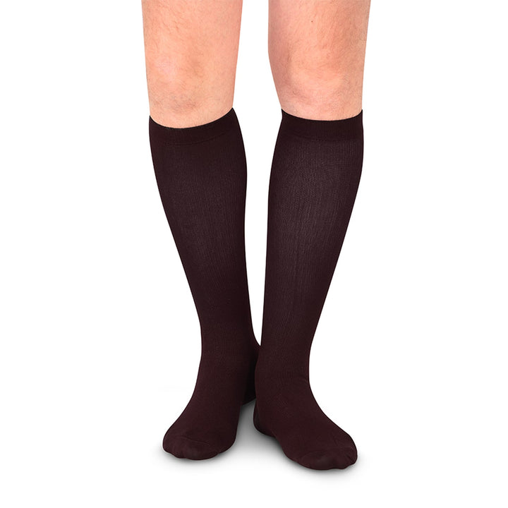 MediVaric Men's 15-20 mmHg Compression Stocking - Knee High, Corrugated