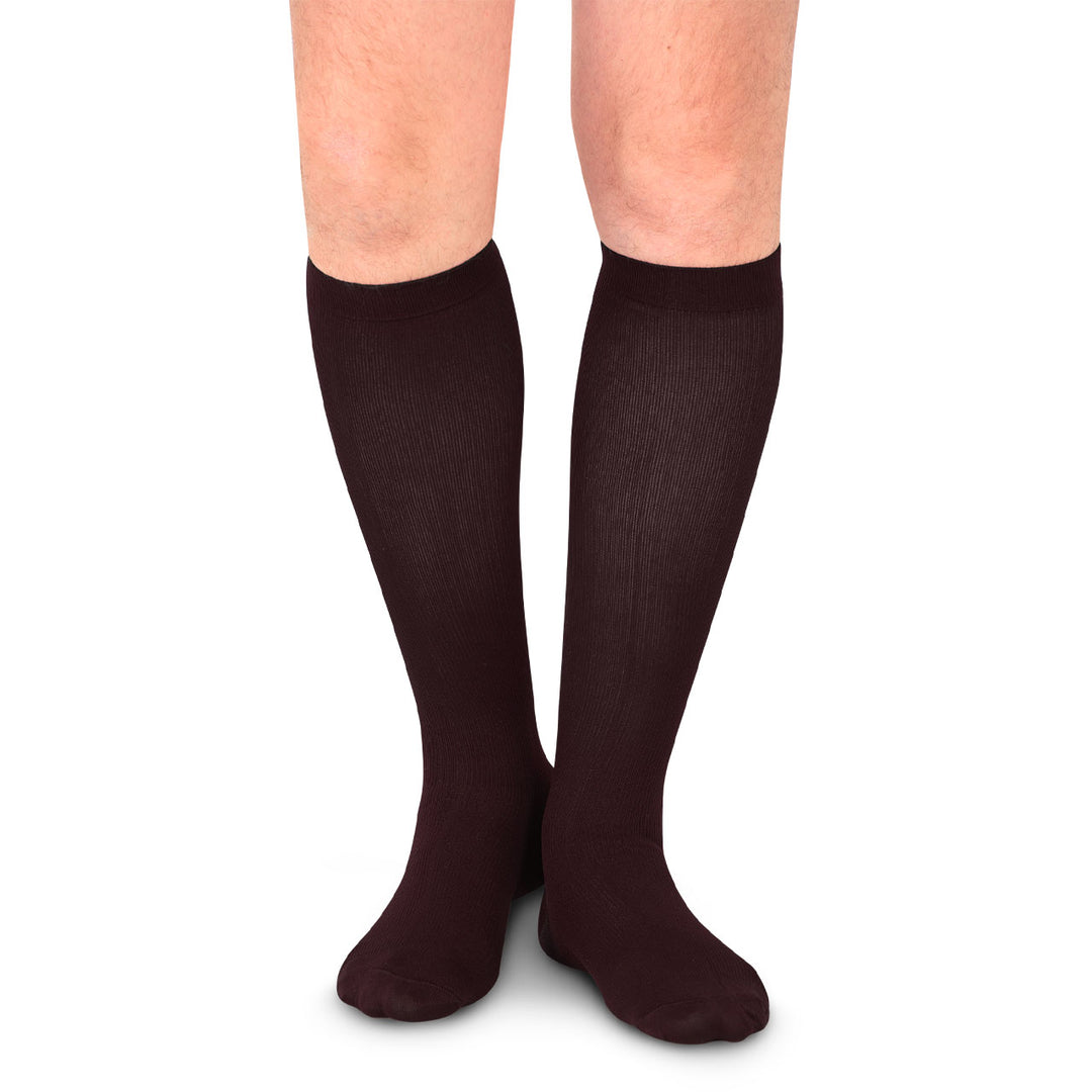 MediVaric Men's 20-30 mmHg Compression Stocking - Knee High, Corrugated