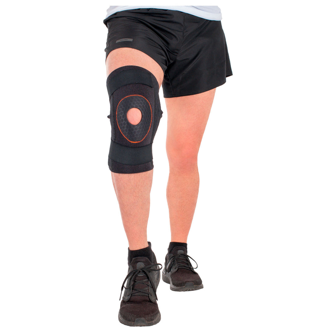 Open Knee Brace with Side Stabilizers for Osteoarthritis,Tendonitis, and Bursitis