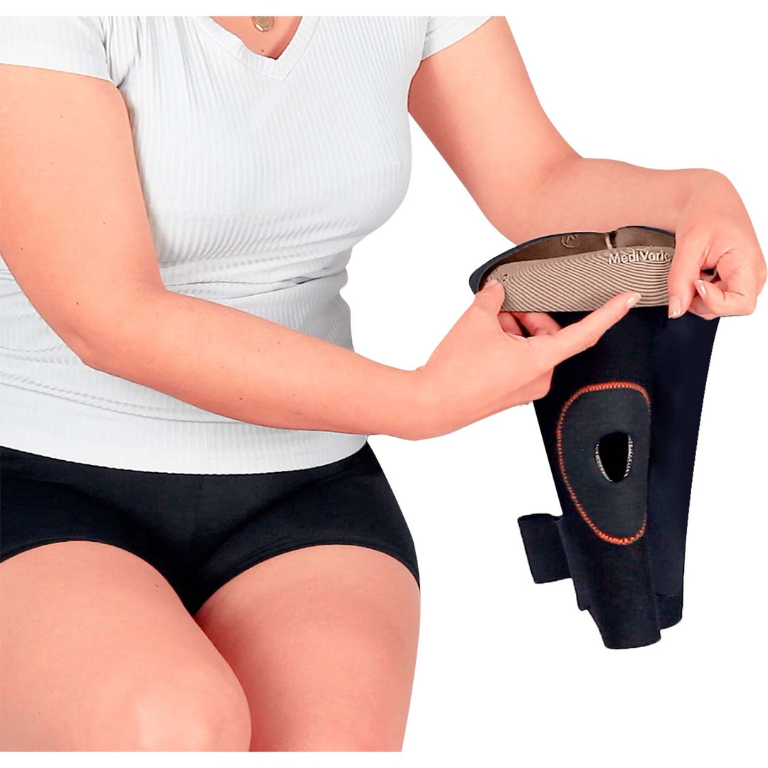 Open Knee Brace with Side Stabilizers for Osteoarthritis,Tendonitis, and Bursitis