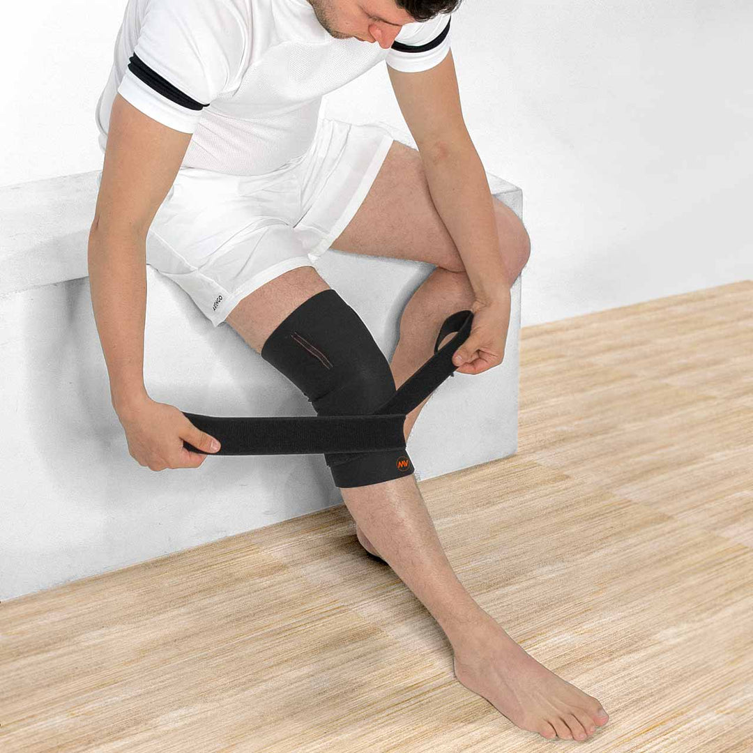 Closed Knee Orthopedic Brace with Spiral Bands for Tendonitis