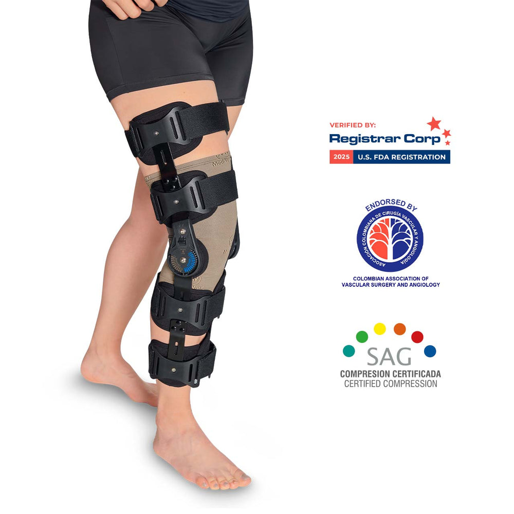 Knee Brace Post Surgery with Side Stabilizers