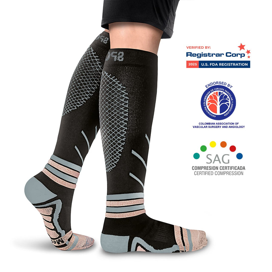 Sports Compression Socks with Copper Yarn