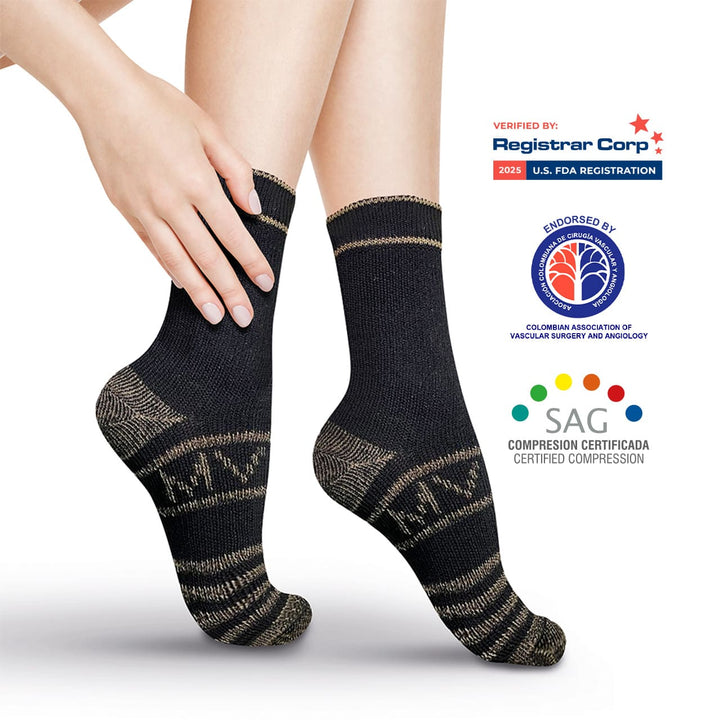 Diabetic Ankle Socks Unisex with Copper Yarn