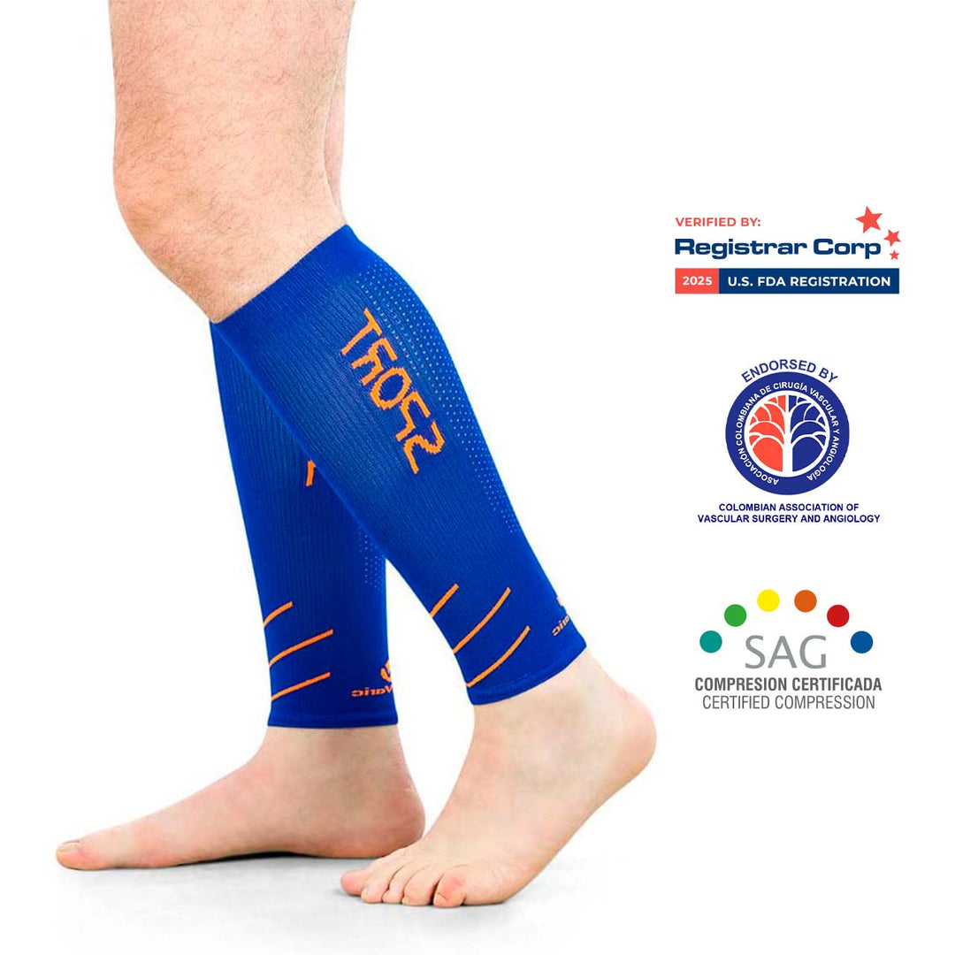 MediVaric Leg Sleeve Sport Compression Stockings 18-23 mmHg for Men and Women.