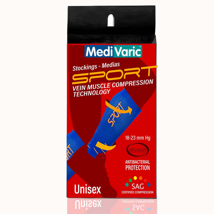 MediVaric Leg Sleeve Sport Compression Stockings 18-23 mmHg for Men and Women.